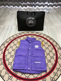Canada Goose Puffer Vest in Purple with Stand Collar