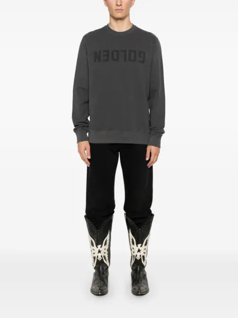 Golden Goose logo-print long-sleeve sweatshirt