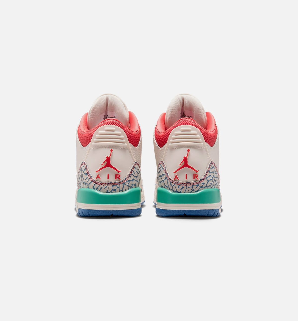 Air Jordan 3 Retro Play Your Way Youth Sneakers - Chalk/Track Red/True Blue/Kinetic Green