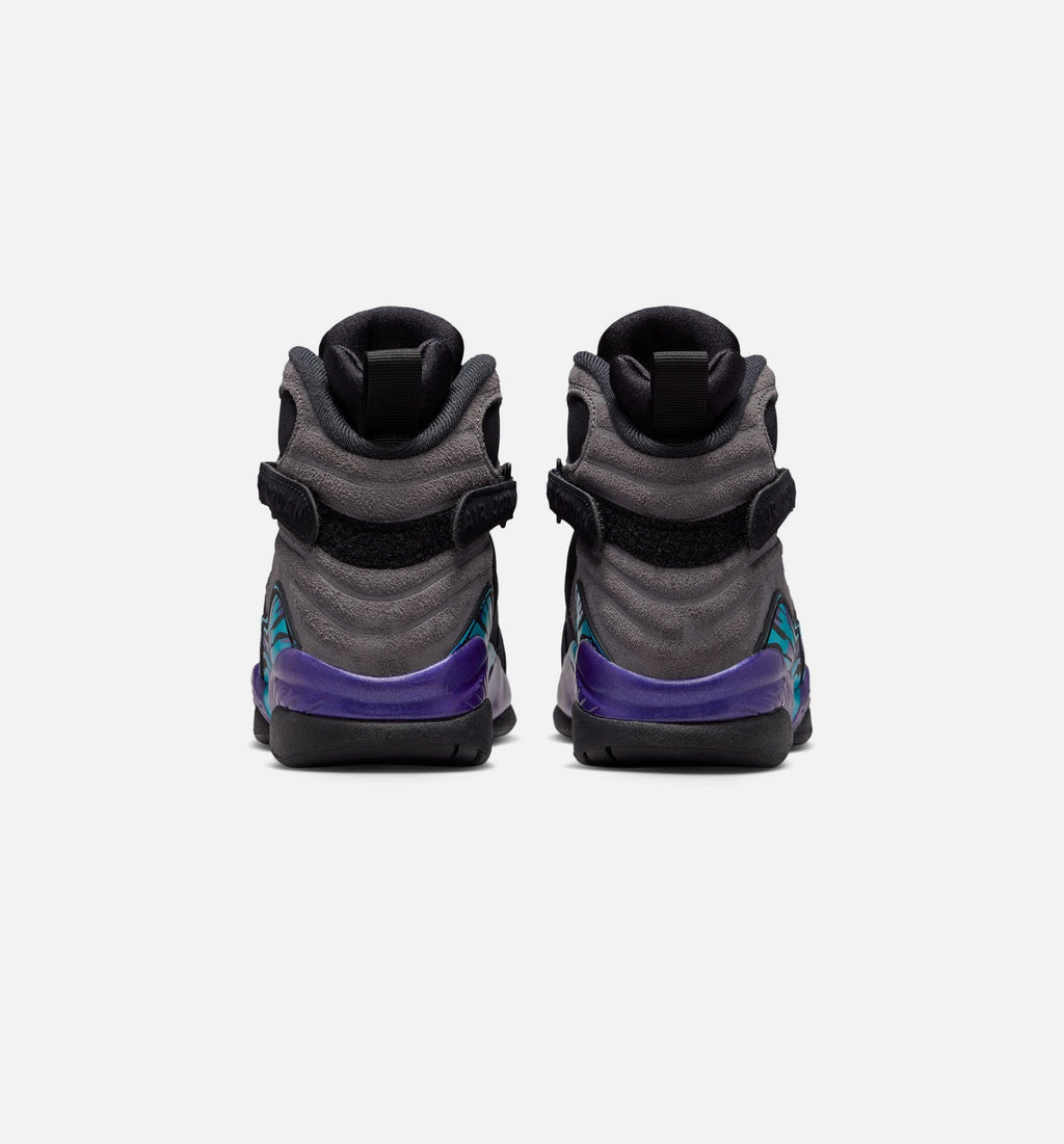 Air Jordan 8 Retro Aqua Grade School Sneakers - Black / Bright Concord / Multi-Color