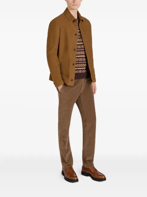 slowear jacquard wool jumper