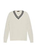 Zanone cable-knit V-neck sweater