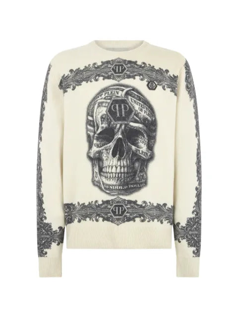 Philipp Plein cashmere pullover Baroque Skull