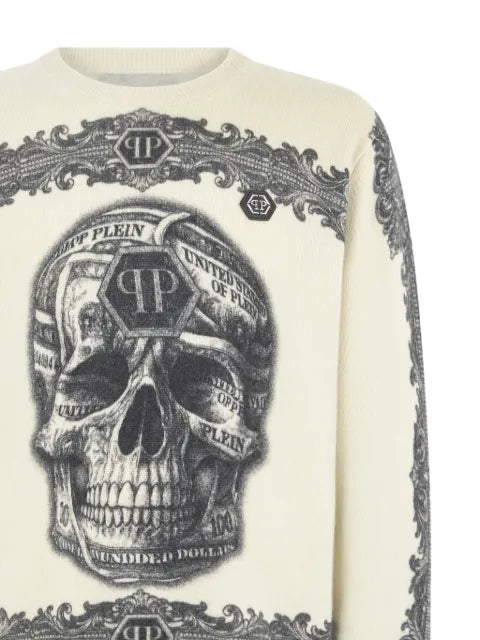Philipp Plein cashmere pullover Baroque Skull