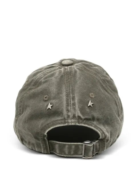 Golden Goose baseball cap in burgundy with tonal star embroidery