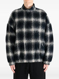Kozaburo check-pattern zip-up jacket