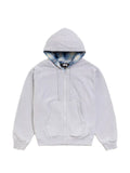 Stüssy plaid-lined zip-up hoodie