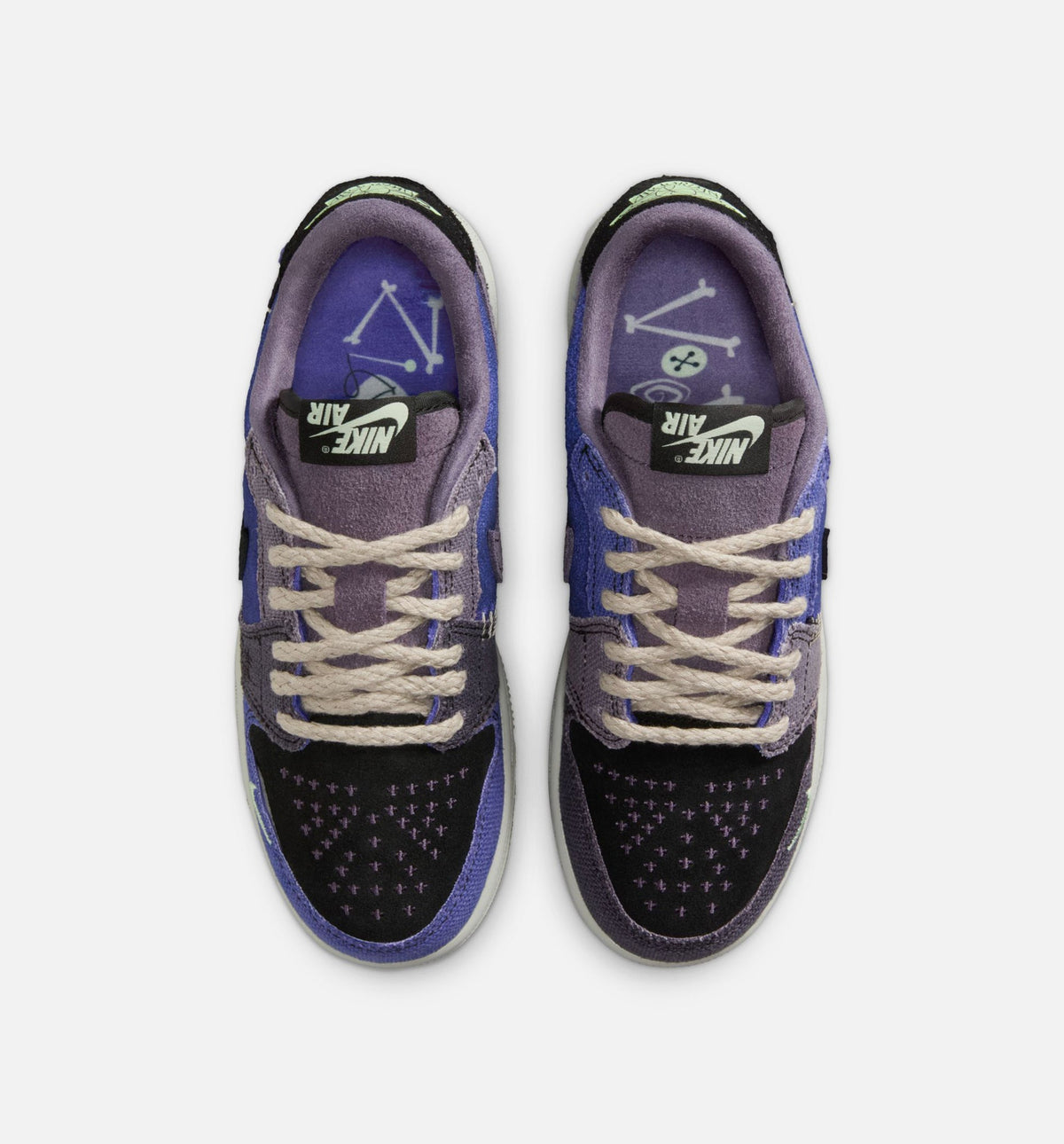 Air Jordan 1 Low OG Grade School - Regency Purple/Vapor Green/Black/Dark Raisin/Daybreak/Light Silver
