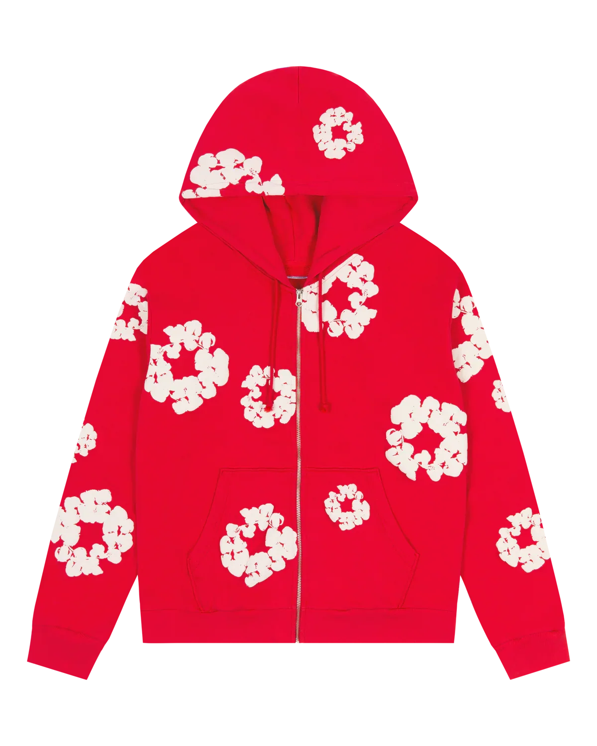Denim Tears The Cotton Wreath Zip Sweatshirt Red