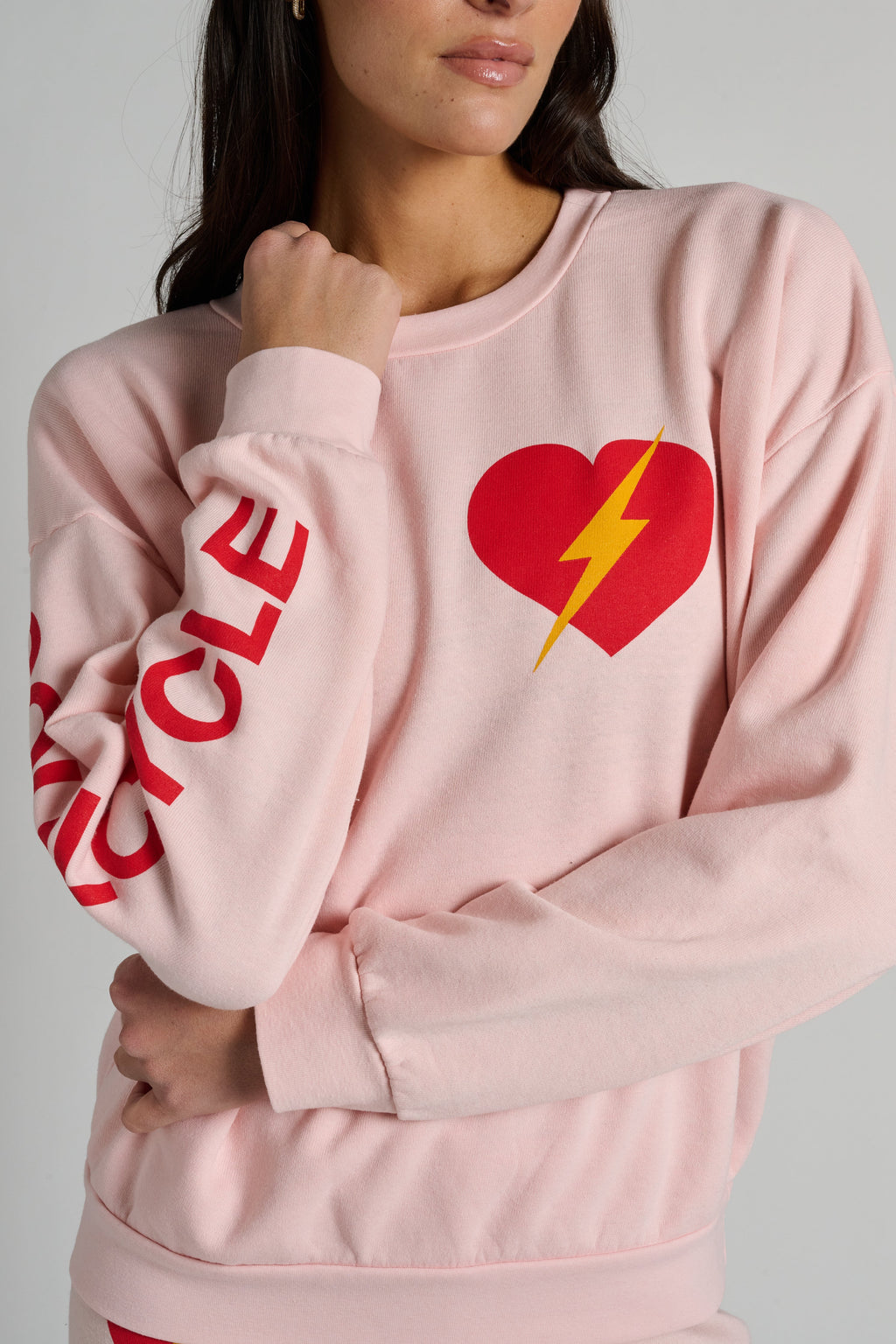Bolt Heart Crew Sweatshirt Relaxed