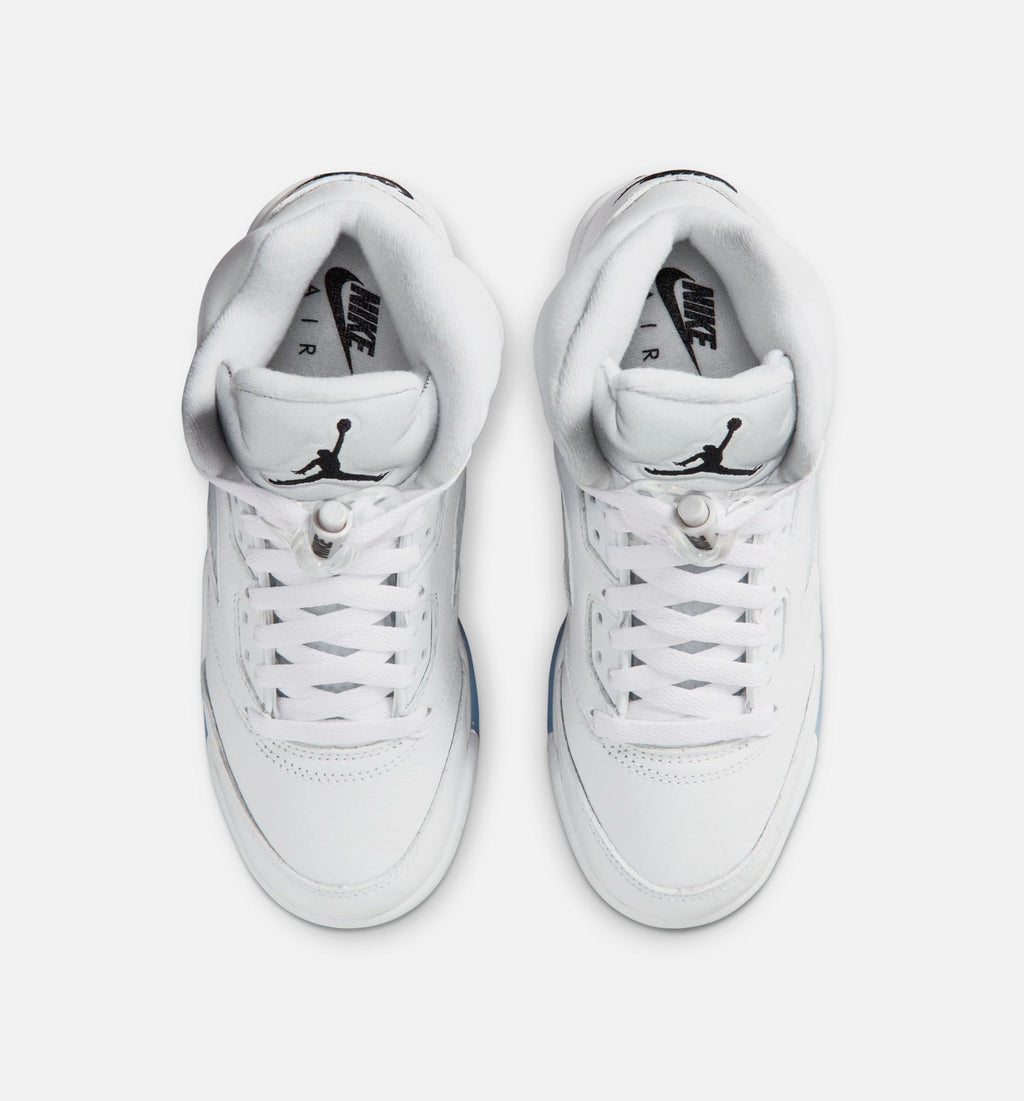 Air Jordan 5 Retro OG White Metallic Grade School Lifestyle Shoe