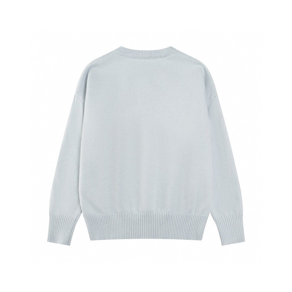 AMI Paris Classic Jacquard Heart Crewneck Sweater – 2025SS