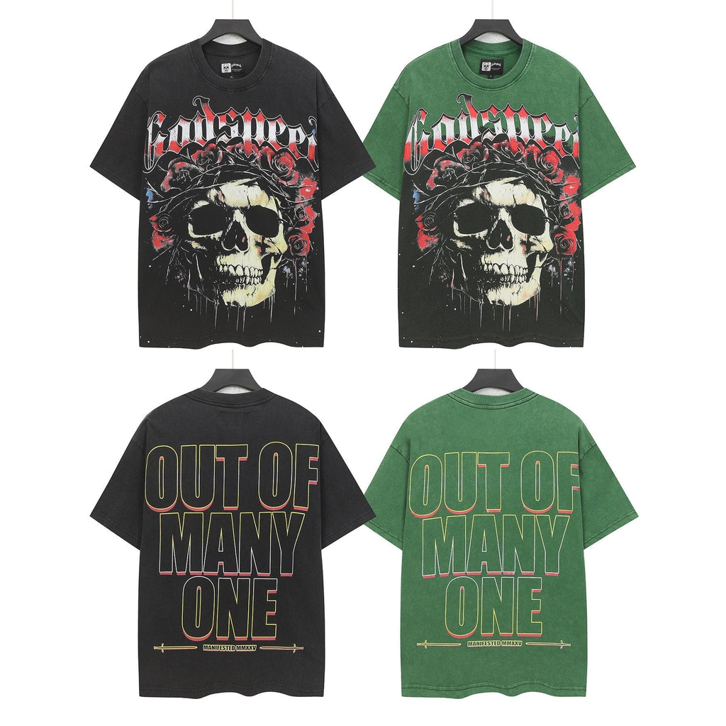 Godspeed Skull & Roses Graphic T-Shirt