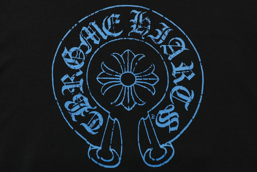 Chrome Hearts Blue Sanskrit Cross Zip Hoodie