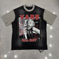 VARE ALL DAY Portrait Graphic Contrast-Sleeve T-Shirt