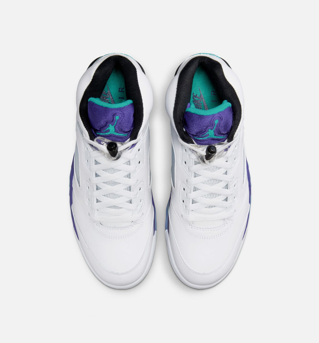 Air Jordan 5 Retro Grape | Men's Lifestyle Shoe | White/New Emerald/Grape Ice/Black