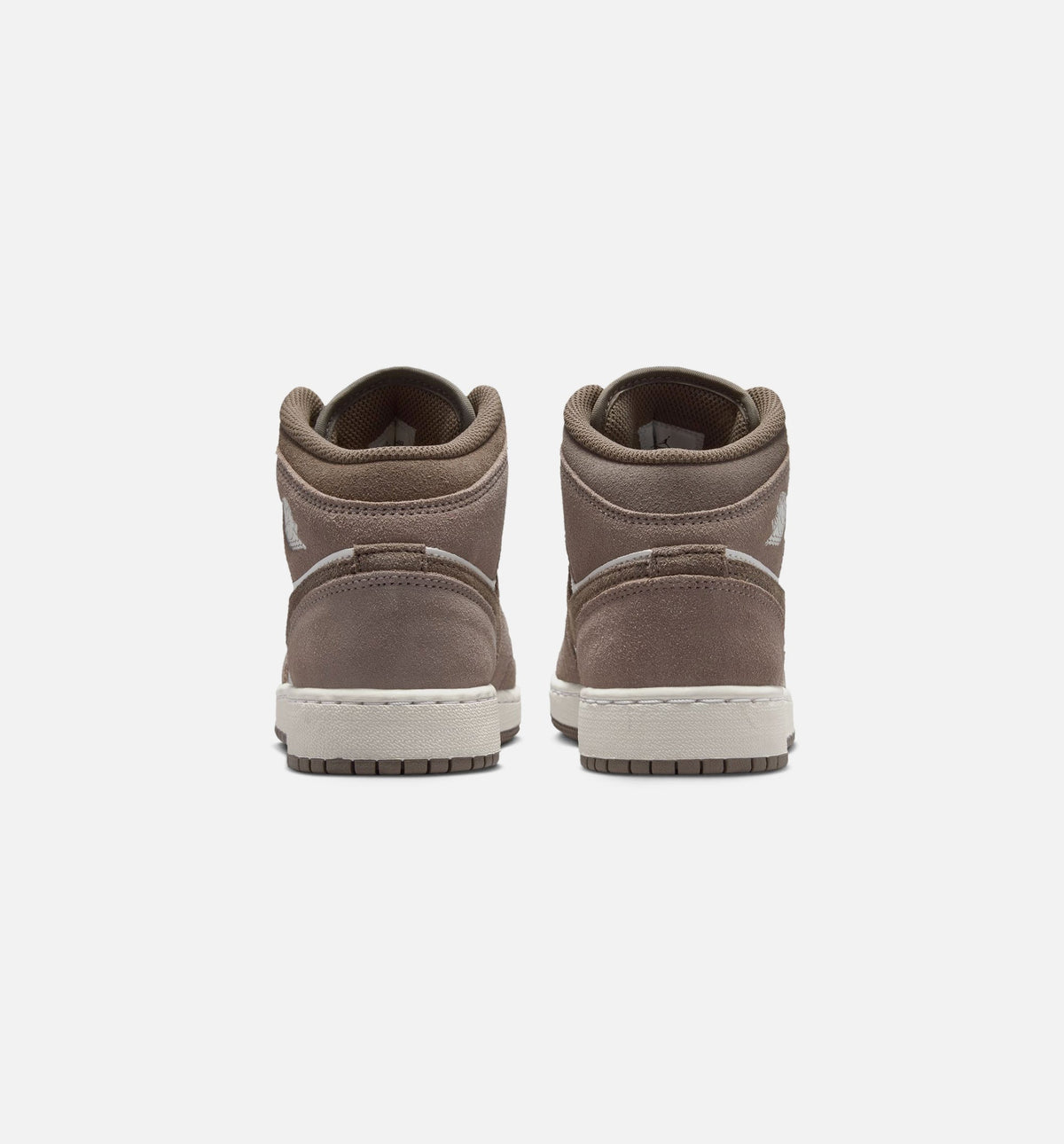 Air Jordan 1 Mid – Grade School Lifestyle Shoe in Enigma Stone/Olive Grey/Summit White