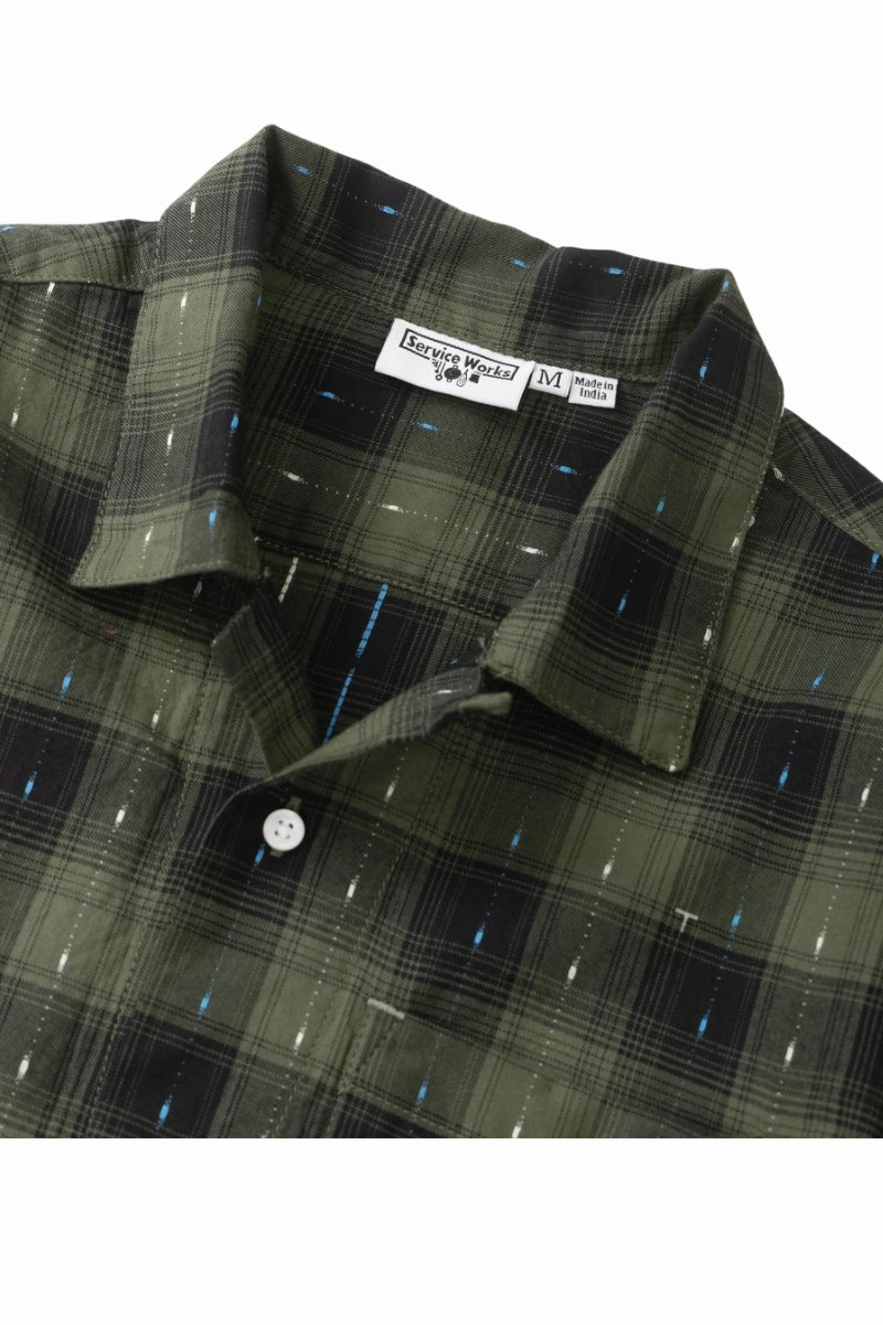 SERVICE WORKS DRAG STITCH RESORT SHIRT Olive