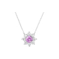 Harry Winston Style Sunflower Cubic Zirconia Necklace