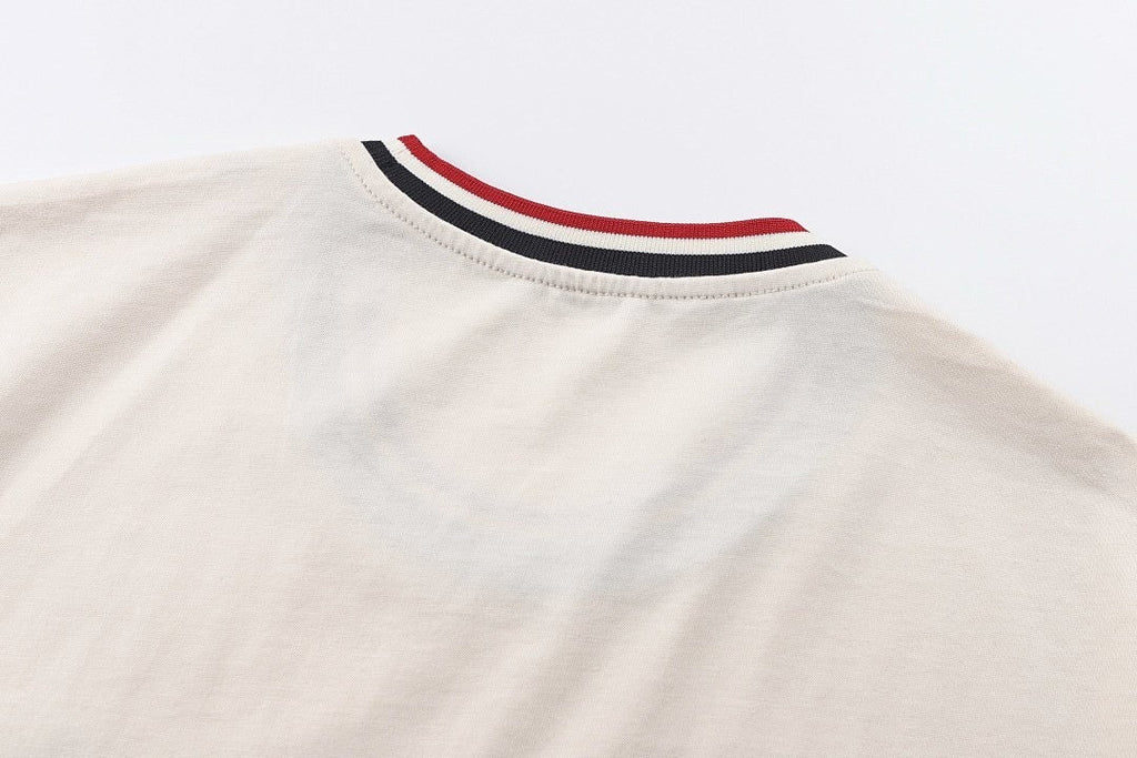 Embroidered Cotton T-Shirt with Logo Patch