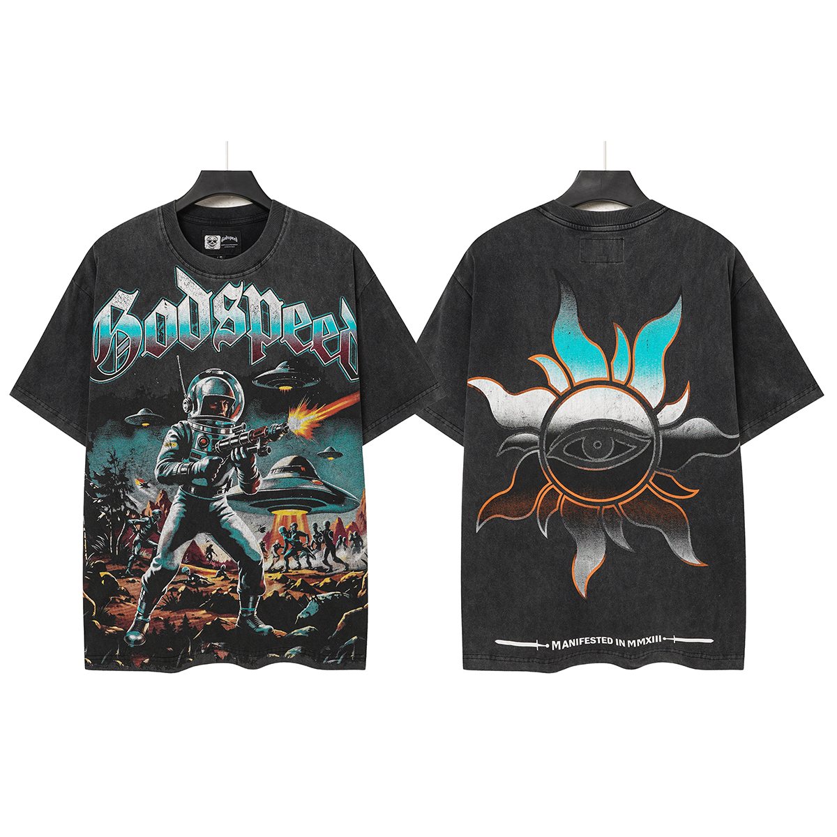 Godspeed Astronaut Sun-Eye Graphic T-Shirt