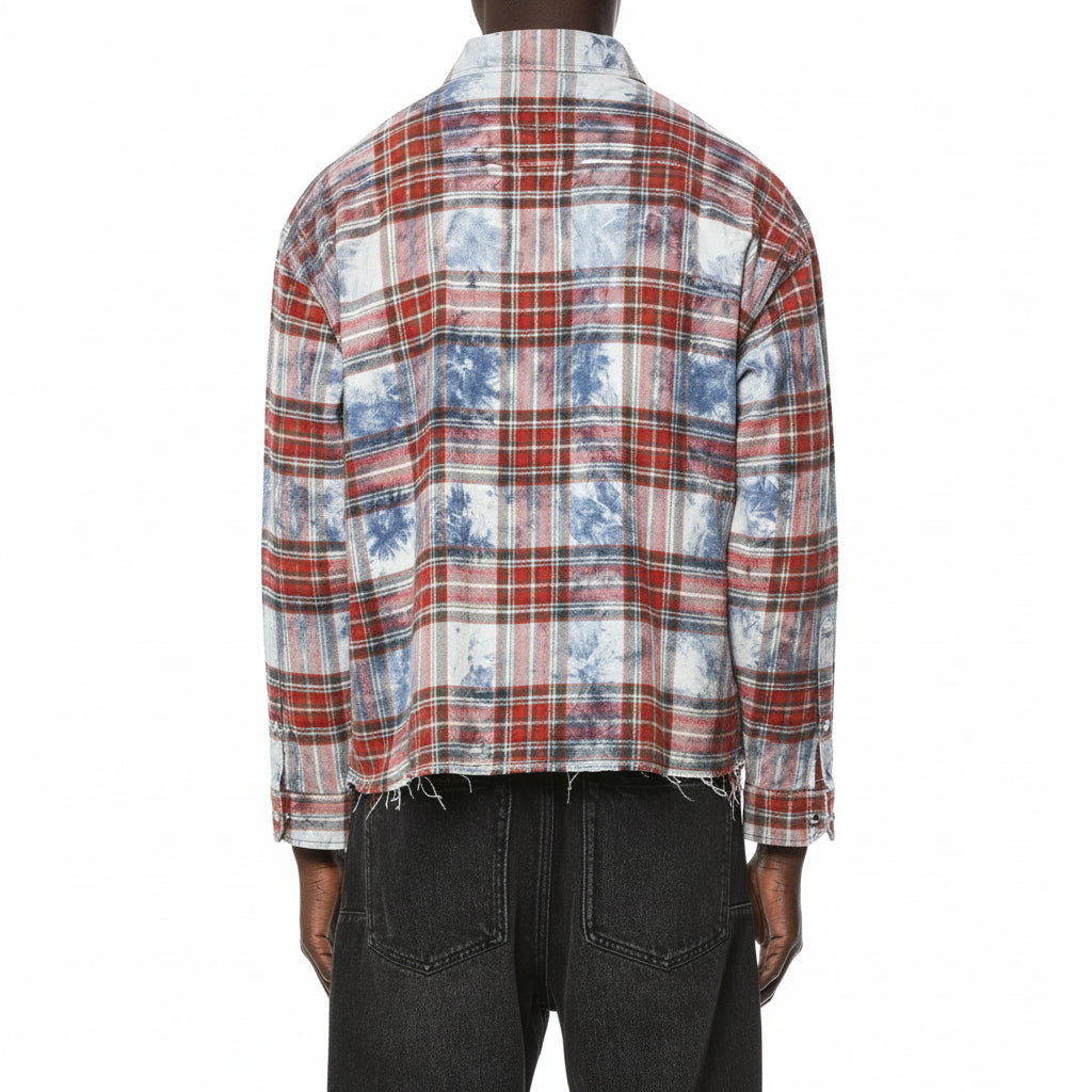 Purple Brand Plaid Embellished Shirt