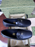 Gucci Black Metal-Bit Driving Loafers