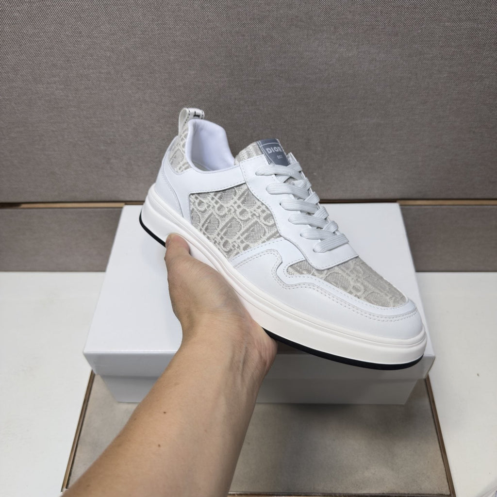 Dior Men's Patterned Panel Low-Top Sneakers