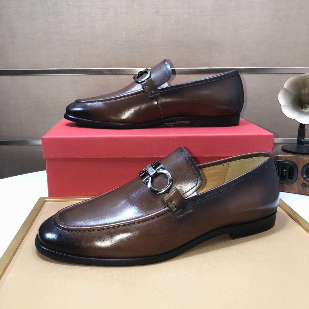 Ferragamo Metal Ring Loafers