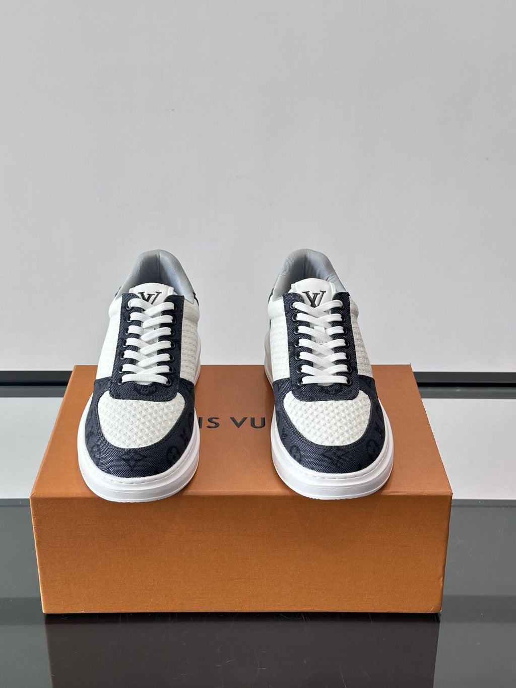Louis Vuitton Men's Monogram Panel Low-Top Sneakers - Padded Collar