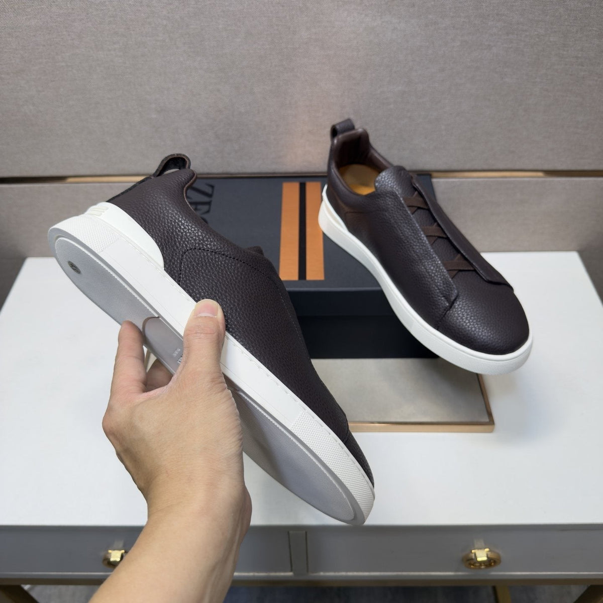 Zegna Men's Slip-On Sneakers