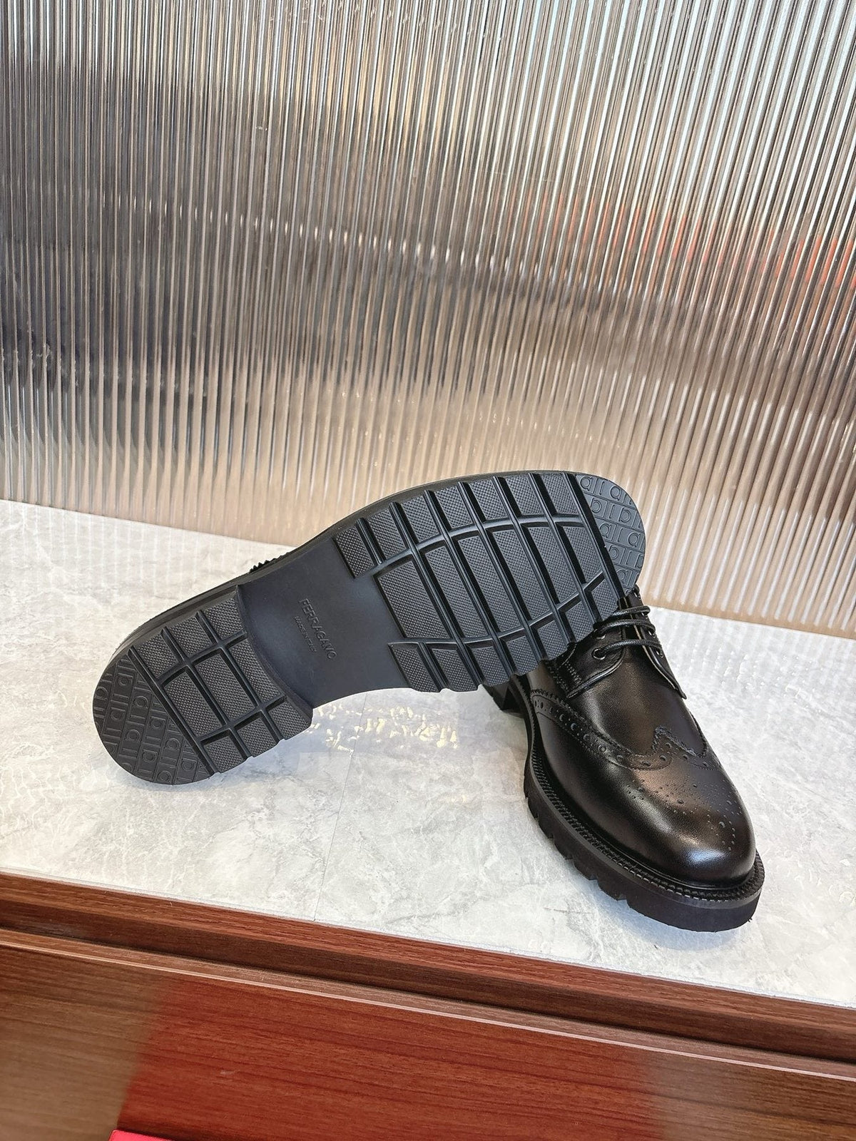 Ferragamo Men's Brogue Derby Shoes